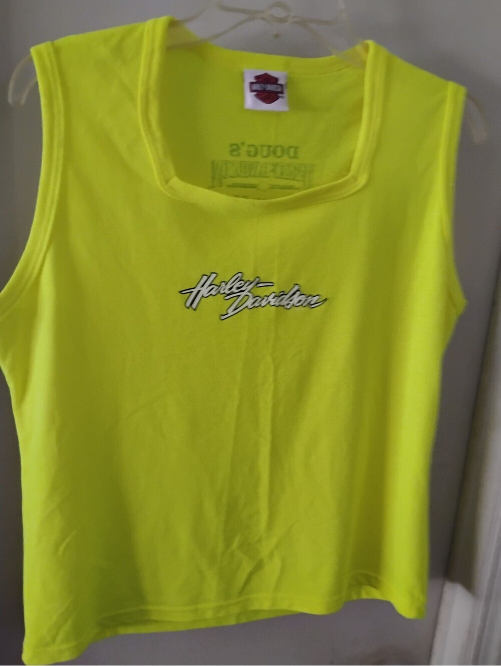 Harley-Davidson Women's Neon Yellow Sleeveless Tank Top Size 2X